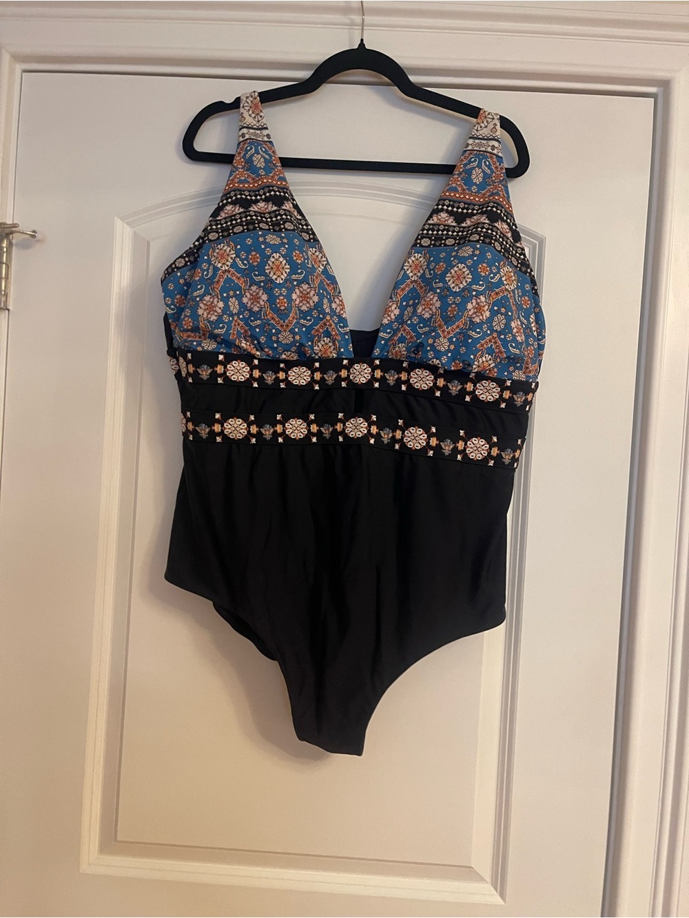 Swimsuits For All Blue and Navy BluePaisley One-Piece Swimsuit